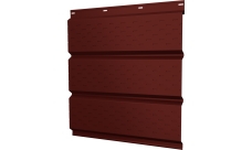 Софит металлический Классик v01 Grand Line полная перфорация 0,45 PE с пленкой RAL 3009 оксидно-красный