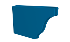 Заглушка желоба левая Vortex Lite 130мм RAL 5005 сигнальный синий