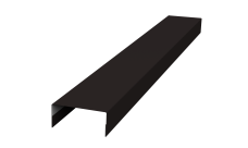 Ламель лицевая стартовая/финишная забора жалюзи Texas 55мм для калиток и ворот (с заполнением ламелями 125) Grand Line 0,5 Satin RAL 9005 черный