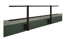 Ограждение кровельное для парапета с боковым креплением 2,0х0,6м RAL 9005 черный