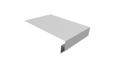 Планка околооконная сложная 300х50х18 (j-фаска) 0,5 Satin с пленкой RAL 9003 сигнальный белый (2м)