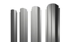 Штакетник П-образный A фигурный Grand Line 0,45 Drap TX RAL 7047 телегрей 4