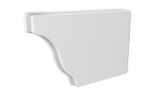 Заглушка желоба правая Vortex Lite 130мм RAL 9003 сигнальный белый