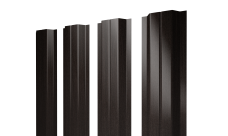 Штакетник П-образный A с прямым резом Grand Line 0,45 Print Elite Coffee Wood TwinColor