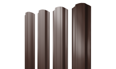 Штакетник Прямоугольный фигурный 0,45 Drap TX RAL 8017 шоколад