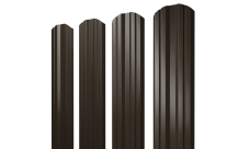 Штакетник Twin фигурный 0,45 Drap ST RR 32 темно-коричневый