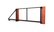 Ворота откатные Жалюзи к кирпичному столбу 2,5х4,0 RR 32