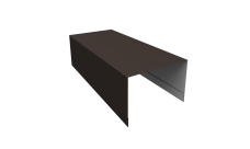 Крышка для забора из сайдинга ЭкоБрус Grand Line 0,5 Satin Matt TX RR 32 темно-коричневый (2,5м)