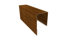 Планка П-образная заборная 17 0,45 Print-Double Elite Golden Wood (3м)