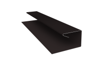 Планка П-образная завершающая сложная Корабельная Доска Grand Line 0,5 Velur RAL 9005 черный (3м)