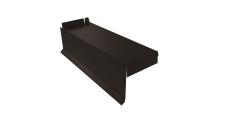 Планка торцевая сегментная Квадро профи Левая стартовая 0,5 Satin Matt TX RR 32 темно-коричневый