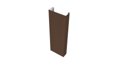 Полустолб для С20 0,5 PurPro Matt 275 с пленкой RAL 8017 шоколад (L2,0)