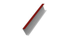 Декоративная накладка на столб универсальная 62х55 для забора жалюзи Grand Line 0,45 PE RAL 3011 коричнево-красный (2м)