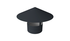 Дымник на трубу круглый d110 0,45 PE с пленкой RAL 7024 мокрый асфальт