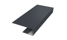 J-Профиль 12мм Grand Line 0,45 Drap TX RAL 7024 мокрый асфальт (2м)