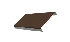 Ламель обратная стартовая/финишная забора жалюзи Texas 50мм для калиток и ворот (с заполнением ламелями 150) 0,5 Satin RAL 8017 шоколад