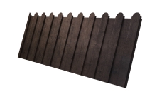 Профнастил С8A v01 фигурный Grand Line 0,45 Print Elite с пленкой Antique Wood TwinColor