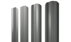 Штакетник М-образный A фигурный 0,45 PE RAL 7005 мышино-серый