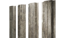 Штакетник П-образный A с прямым резом Grand Line 0,45 Print Elite Nordic Wood TwinColor