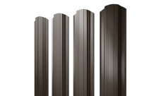 Штакетник Прямоугольный фигурный Grand Line 0,5 Atlas X RR 32 темно-коричневый
