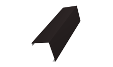 Декоративная накладка на столб универсальная угловая 62х55 для забора жалюзи 0,45 PE RAL 9005 черный (3м)