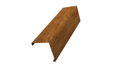 Декоративная накладка на столб универсальная угловая 62х55 для забора жалюзи Grand Line 0,45 Print-double Elite Golden Wood (2м)