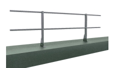 Ограждение кровельное для парапета на плоскую кровлю 2,0х0,9м RAL 7004