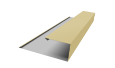Планка торцевая страховочная 0,45 PE lite с пленкой RAL 1014 слоновая кость (3м)