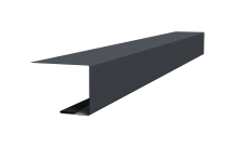 Планка завершающая фальц 0,45 Drap ST RAL 7024 мокрый асфальт (2м)