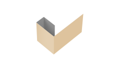 Финишный профиль фибросайдинга Grand Line 0,5 Satin с пленкой RAL 1015 светлая слоновая кость (3м)