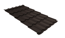 Металлочерепица "Квинта плюс" ("Kvinta plus") 0,5 Velur X RR 32 темно-коричневый