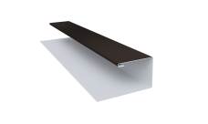 Планка П-образная Блок-Хаус new Grand Line 0,5 PurPro Matt 275 RR 32 темно-коричневый (2м)