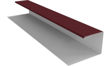 Планка П-образная Экобрус Grand Line 0,45 PE с пленкой RAL 3005 красное вино (2м)