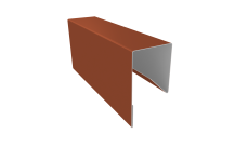 Планка П-образная заборная 17 Grand Line 0,45 PE с пленкой RAL 8004 терракота (2м)
