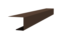 Планка завершающая для Кликфальц Pro 0,5 Atlas X с пленкой RAL 8017 шоколад (2м)