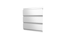 Софит металлический Grand Line центральная перфорация 0,45 PE с пленкой RAL 9003 сигнальный белый