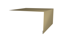 Планка околооконная простая 250х50 0,45 PE с пленкой RAL 1014 слоновая кость (3м)