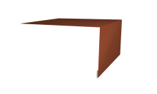 Планка околооконная простая 250х50 Grand Line 0,5 Satin с пленкой RAL 8004 терракота (2м)