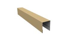 Планка боковая для забора из сайдинга ЭкоБрус 0,4 PE RAL 1014 слоновая кость (2,06м)