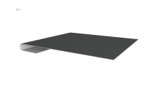 Планка завершающая 0,5 PurLite Matt RAL 7016 антрацитово-серый (2м)