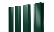 Штакетник П-образный A с прямым резом Grand Line 0,5 Satin RAL 6005 зеленый мох