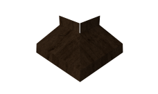 Угол отлива внешний 70 0,45 Print Premium с пленкой Antique Wood TwinColor