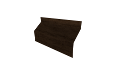 Ламель забора жалюзи Milan Slim стартовая/финишная для калиток и ворот 0,45 Print Elite Antique Wood TwinColor