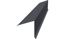 Планка конька односкатной кровли 160х160 Grand Line 0,45 Drap TR RAL 7024 мокрый асфальт (2м)