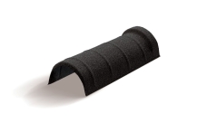 Конек полукруглый одинарный для композитной черепицы Metrotile черный (0,41м)