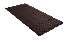 Металлочерепица "Квинта плюс" ("Kvinta plus") 0,5 PurLite Matt RAL 8017 шоколад