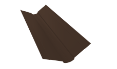 Планка ендовы верхней фигурной 100х100 Grand Line 0,45 Drap ST RAL 8017 шоколад (2м)