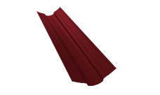 Планка ендовы верхней фигурной 70x70 0,45 Drap TR RAL 3005 красное вино (2м)