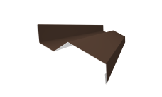 Планка примыкания внакладку 25х17х35х17 0,45 Drap ST RAL 8017 шоколад (2м)
