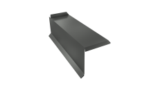 Планка торцевая сегментная 30мм Левая 0,45 PE с пленкой RAL 7005 мышино-серый